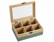 Kesper Bambusová konvice na čaj se 6 přihrádkami, 21 x 15 x 8 cm