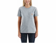 Carhartt Pracovní tričko Carhartt WK87 s kapsou a krátkým rukávem, šedé