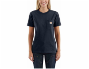 Carhartt Pracovní tričko Carhartt WK87 s kapsou v tmavě modré barvě