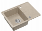 GraniteQ TONY 116 žulový dřez říční písek (béžový) 1 dřez...