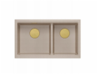 GraniteQ ČTVRÁK | LOGAN 120 | žulový kuchyňský dřez PEARL...