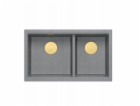 GraniteQ ČTVRÁK | LOGAN 120 | žulový kuchyňský dřez SILVE...