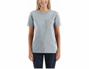 Carhartt Pracovní tričko Carhartt WK87 s kapsou a krátkým rukávem, šedé