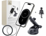 Tech-Protect Bezdrátová nabíječka MM15W-V6 s magnetickým držákem MagSafe do auta a na palubní desku a do větracího otvoru, 15 W, černá