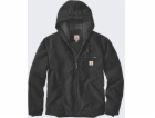Carhartt Černá bunda Washed Duck s podšívkou z šerpy