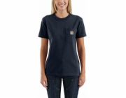 Carhartt Pracovní tričko Carhartt WK87 s kapsou v tmavě modré barvě