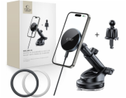 Tech-Protect Bezdrátová nabíječka MM15W-V5 s magnetickým držákem MagSafe do auta a na palubní desku a do větracího otvoru, 15 W, černá