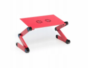 Mentor Univerzální nastavitelný stojan na notebook + chlazení YL-803 červený
