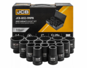 JCB Sada dlouhých rázových hlavic 14dílná, 12úhlová. (22–60 mm)
