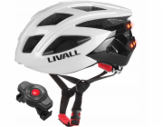 Livall Silniční helma Bluetooth 55-61cm LED/SOS/Intercom bílá