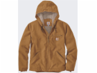 Carhartt Hnědá bunda Washed Duck s podšívkou z šerpy