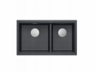 GraniteQ ČTVRÁK | LOGAN 120 | žulový kuchyňský dřez BLACK...