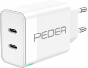 Pedea Schnellladegerät Dual PD 40 Watt USB Typ C/C, bílá