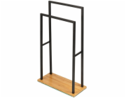 Wenko Věšák na ručníky BAMBOO do koupelny, 2 ramena, s bambusovou základnou, WENKO