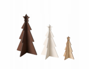 Kaemingk Dekorativní překližkové vánoční stromky KARL, 12-25 cm, 3 ks.