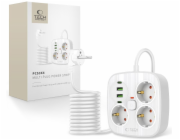 Tech-Protect Prodlužovací kabel PCS3x4, 2 USB a 2 Type-C a 3 zásuvky, 200 cm, bílý