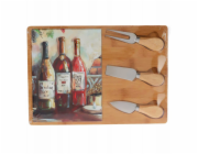 Excellent Houseware Sýrový talíř se sadou nožů, 30 x 21 cm