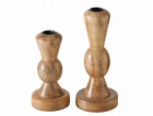 Boltze Dřevěný svícen, KESSA, 16 - 20,5 cm, 2 kusy