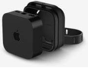 Spigen Silikonový držák Fit, černý - Apple TV 4K 3. generace (2022)