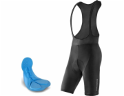 RockBros Cyklistické kraťasy s laclem a chrániči XL - černé