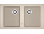 Franke Zapuštěný dřez BASIS BFG 620 Fragranit+ z ořechového dřeva, zátkový odtok