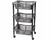 Storage Solutions Univerzální vozík TROLLEY na kolečkách do koupelny, na poličku, do skříňky - 3 úrovně