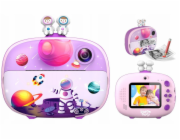 Atmosphera Okamžitý fotoaparát 20mp 1080p fotoaparát s objektivem, tiskárna selfie, tisk fotografií / P83 růžová