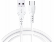 Yesido USB kabel CA71 USB-Type-C 3A (20 ks) 18W 1m, BÍLÝ / BÍLÝ