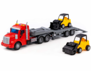 Polesie 77049 PROFI vůz s odtahovkou + Mini válec + Mini nakladač