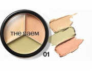 theSaem SAEM Cover Perfection Face Concealer Triple Pot 01 Correct Beige