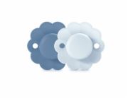 Suavinex - 308402-PHYSIOLOGICAL dudlík SX PRO silikonový 2 ks/0-6m/JEZERNÁ MODRÁ/WONDER