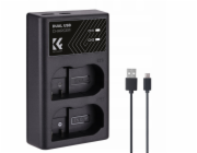 Kf Duální USB nabíječka pro Nikon EN-EL15 D7000 D7500 D850 D750 K&F Concept / 8.0006