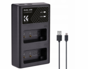 Kf Duální USB nabíječka pro LP-e17, LPE17, Canon Eos RP M3, M5, M6, 77d, 800d, 8000d / 8.0008