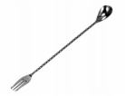 Bar Professional Barmanská lžíce s vidličkou 30 cm černá