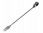 Bar Professional Barmanská lžíce s vidličkou 30 cm černá