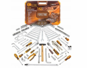 Forcekraft Sada nářadí 142 dílů. 1/4, 3/8 a 1/2 (6hranný) (4–32 mm)