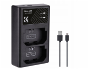 Kf Duální USB nabíječka pro NP-FZ100 Sony A7 A7r III A9 II A6600 K&F Concept / 8.0010