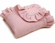 Pulp Deka z mušelínu s volánky 90x120cm růžová