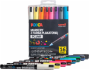 Uni Sada fixů POSCA PC-1MR, 16 barev, plastové balení