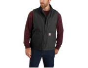 Carhartt Vesta Carhartt Washed Duck s podšívkou ze sherpa materiálu, černá
