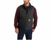 Carhartt Vesta Carhartt Washed Duck s podšívkou ze sherpa materiálu, černá
