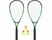 Nils Extreme Sada raket NRS001 SPEEDMINTON, 2 pálky + raketoplány + zelený obal.