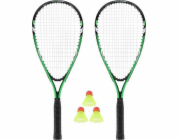 Nils Extreme Sada raket NRS001 SPEEDMINTON, 2 pálky + raketoplány + zelený obal.