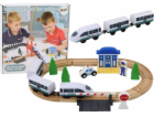 LeanToys Dřevěná železniční kolej Vláček Železniční kolej...