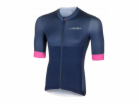 RH+ Cyklistický dres zeroLogo TMAVĚ MODRÁ/FUKSÁŽOVÁ - L