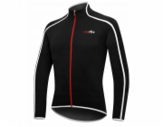 RH+ Cyklistický dres zeroPrime LS FZ ČERNOBÍLÝ - XL