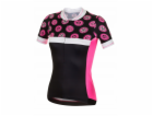 RH+ Dámský cyklistický dres zeroPreppy W ČERNÁ/NEFLUO RŮŽ...