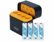 Varta Nabíječka Newell se 4 kanály pro Li-ion baterie + 4 x AA Li-ion baterie s kapacitou 2200 mAh