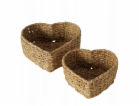 Boltze Dekorativní košíky ve tvaru srdce LOVE, 2 ks.