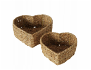 Boltze Dekorativní košíky ve tvaru srdce LOVE, 2 ks.